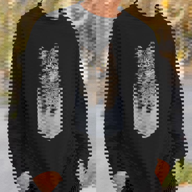 ポケットに入ったノルウェージャンフォレストキャット スウェットシャツ 彼への贈り物