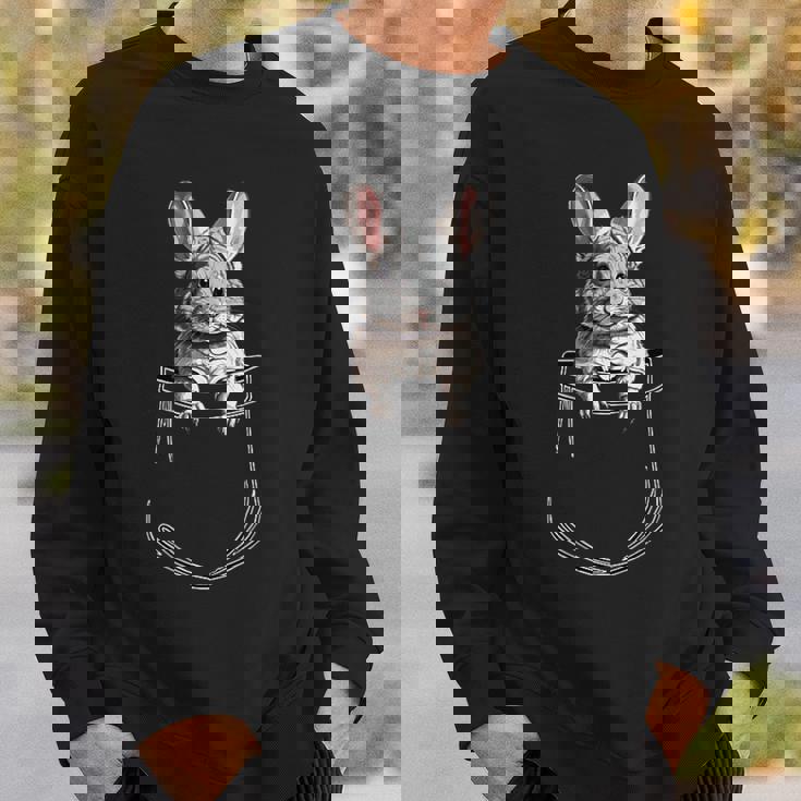 ポケットチンチラ、ポケットに面白いチンチラ スウェットシャツ 彼への贈り物