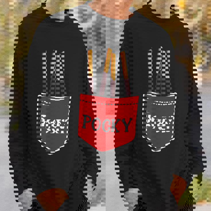 ポッキーポケット チョコレート ジャパン デザート 楽しいギフト スウェットシャツ 彼への贈り物