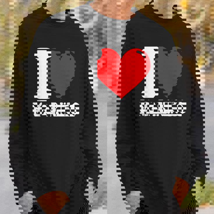 マリコという名前が大好きです スウェットシャツ 彼への贈り物