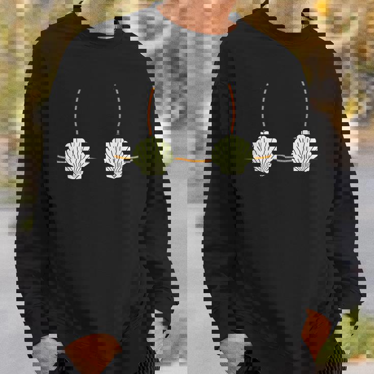 マーメイド貝殻ビキニトップ 面白い スウェットシャツ 彼への贈り物