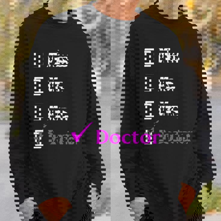 ミス・ミセス・ドクター スウェットシャツ 彼への贈り物