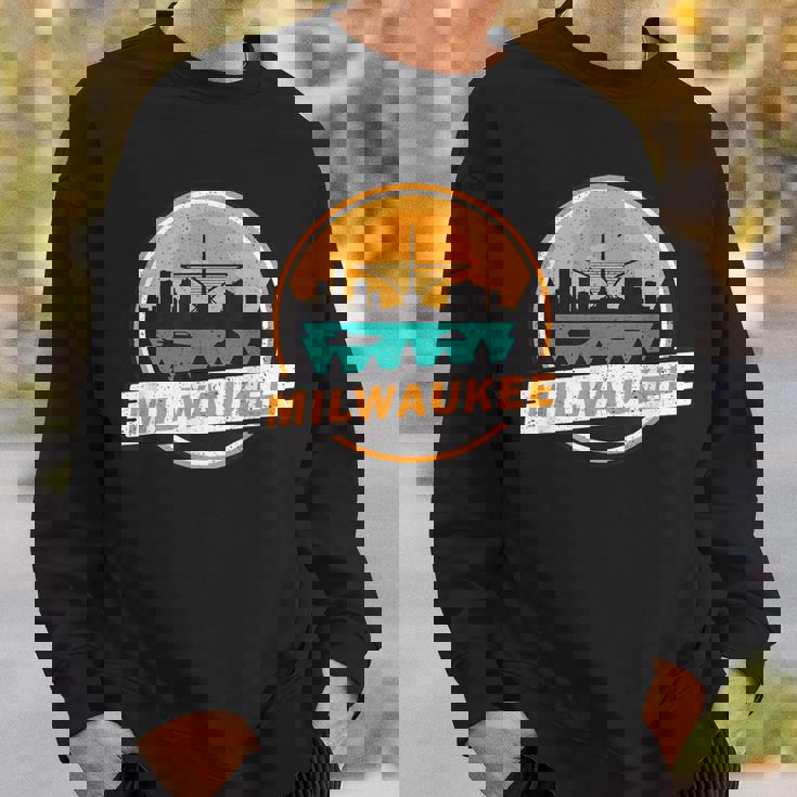 ミルウォーキー スカイライン ランドマーク ミルウォーキー ベイ ヴィンテージ スウェットシャツ 彼への贈り物