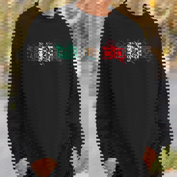 メキシコ メキシコ国旗 落書き文字 ラテン系 スウェットシャツ 彼への贈り物