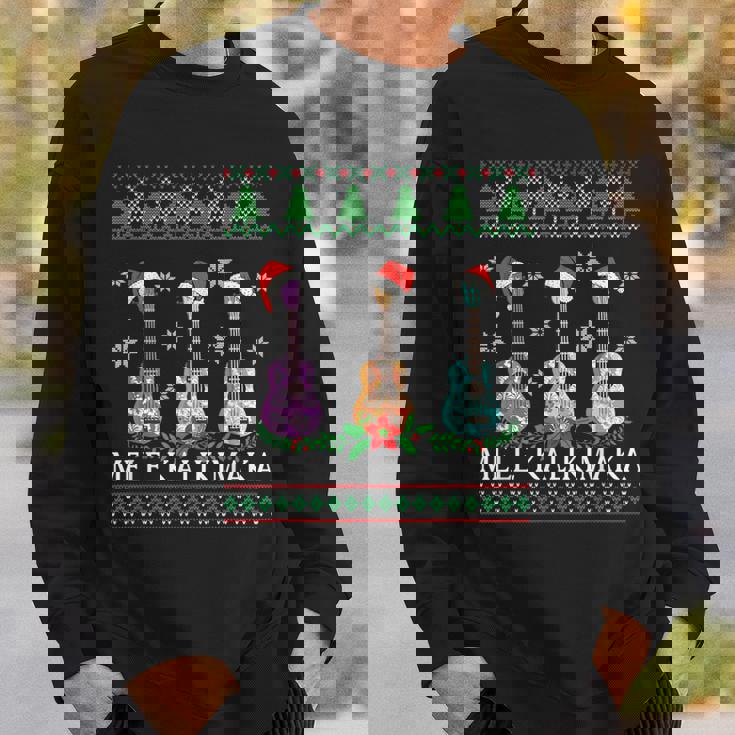 メレカリキマカハワイアンクリスマスウクレレ醜いデザインシャツ スウェットシャツ 彼への贈り物