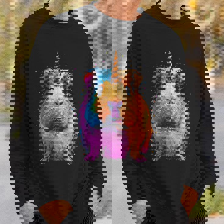 モルモット ユニコーン ギニコーン 面白い ペット モルモット好き 長袖tシャツ スウェットシャツ 彼への贈り物