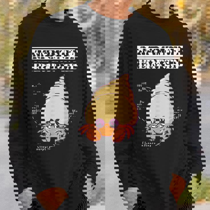 ヤドカリの解剖学 面白い カワイイ ヤドカリ チビ スウェットシャツ 彼への贈り物