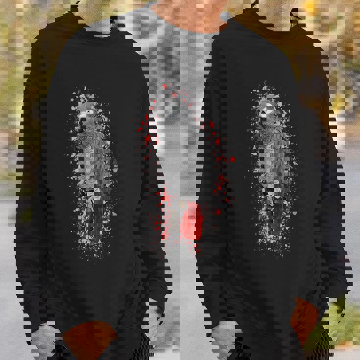 ヨウム 鳥 動物 図 バードウォッチング 贈り物 鳥類学者 生物学者 自然科学 スウェットシャツ 彼への贈り物