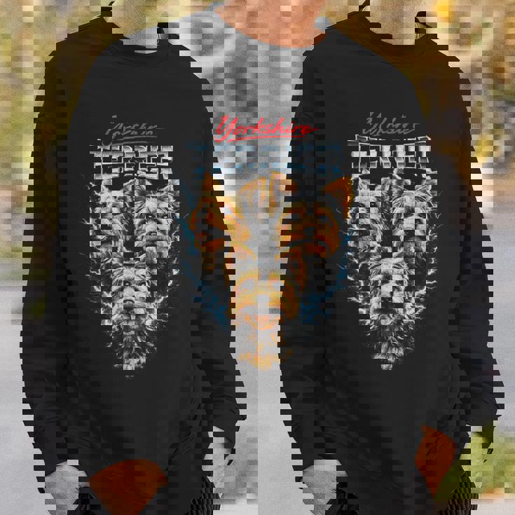 ヨークシャーテリア ヘビーメタル 犬 ブーツレッグスタイル ヨーキー スウェットシャツ 彼への贈り物