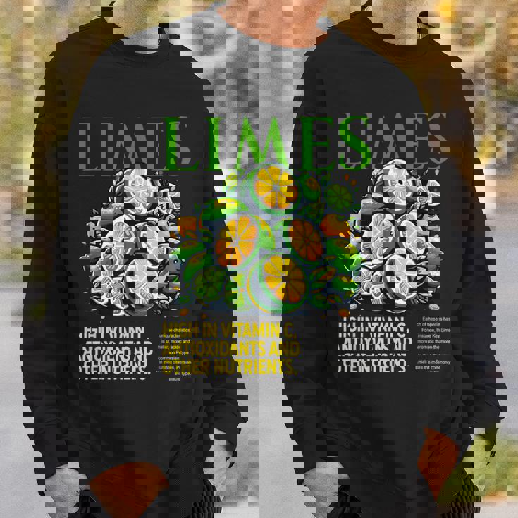 ライム 面白い 高い ビタミンc 抗酸化剤 その他の栄養素 スウェットシャツ 彼への贈り物