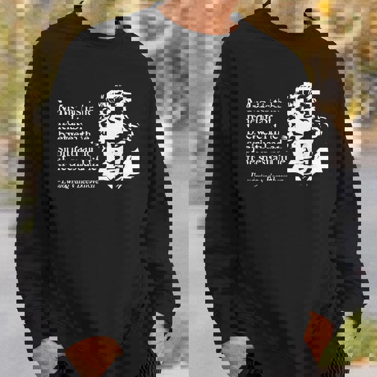 ルートヴィヒ・ヴァン・ベートーヴェン 引用句 クラシック音楽引用句 格言 スウェットシャツ 彼への贈り物