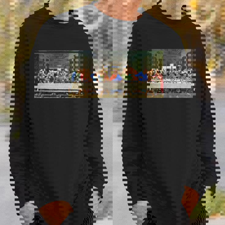 レオナルド・ダ・ヴィンチによる最後の晩餐1495 長袖tシャツ スウェットシャツ 彼への贈り物