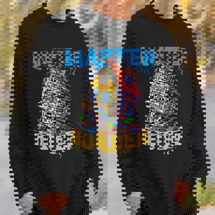 レゴのレンガ造りマスタービルダー面白い曲がった家。 長袖tシャツ スウェットシャツ 彼への贈り物