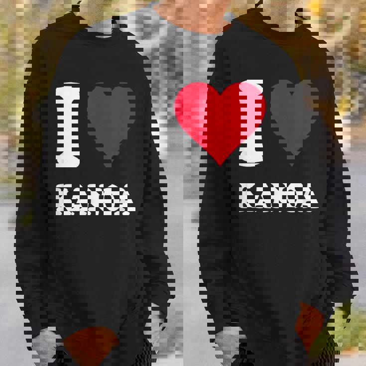 レッドハート I Love Kanoa スウェットシャツ 彼への贈り物