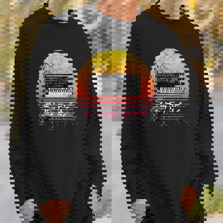 レトロ 80年代 日本風 シンスウェーブ アナログシンセサイザー スウェットシャツ 彼への贈り物