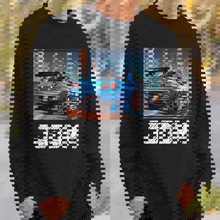 レトロ Jdm 日本ドリフトレース チューニングカー 東京スカイライン ギフト 長袖tシャツ スウェットシャツ 彼への贈り物