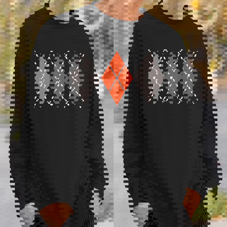 レトロ アーガイル ロカビリー 長袖tシャツ スウェットシャツ 彼への贈り物