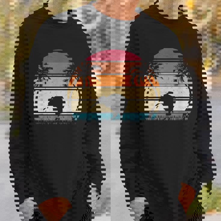 レトロ キウイバード サンセット キウイ鳥 ニュージーランド キウイ鳥 スウェットシャツ 彼への贈り物