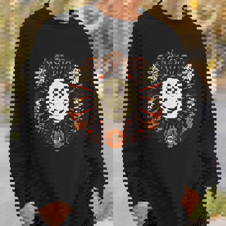 レトロ ヴィンテージ スマイルバイブ モチベーション ポジティブバイブ スウェットシャツ 彼への贈り物