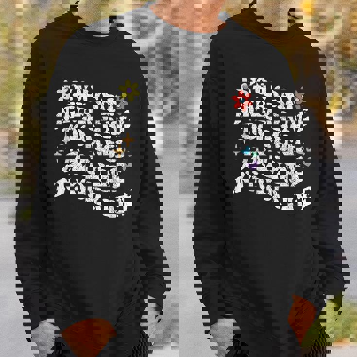 レトロなグルーヴィー。Jailyneを過度に持つことはできません。 スウェットシャツ 彼への贈り物