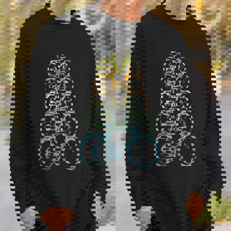 レトロビンテージ自転車モチーフの自転車モチーフ。 スウェットシャツ 彼への贈り物