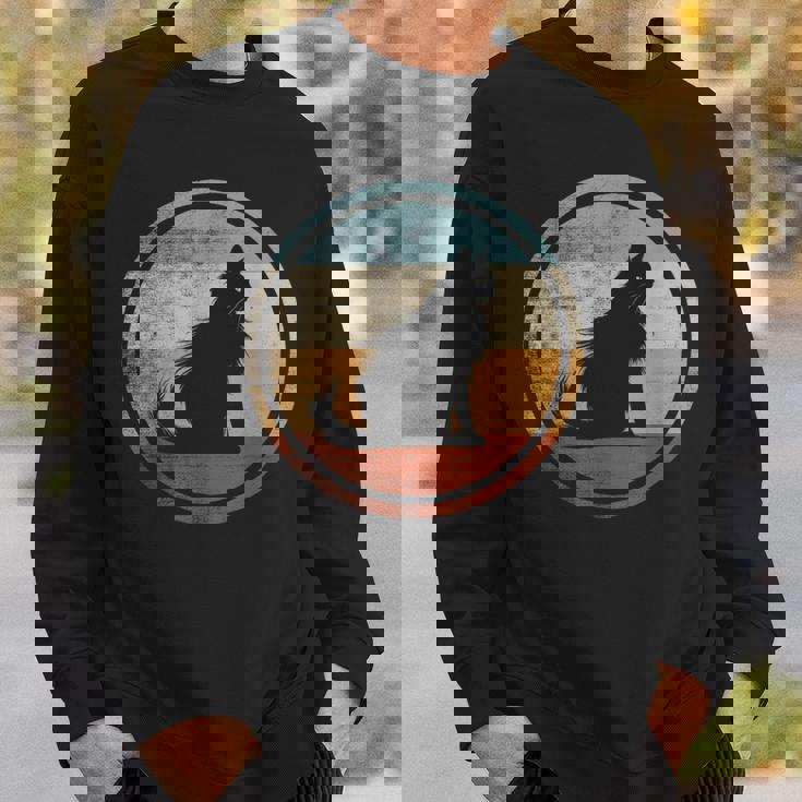 レトロヴィンテージデザインのターキッシュアンゴラ猫 スウェットシャツ 彼への贈り物