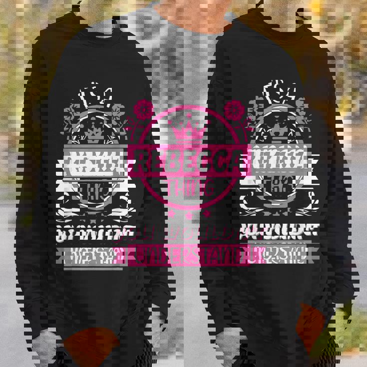 レベッカの名前 スウェットシャツ 彼への贈り物