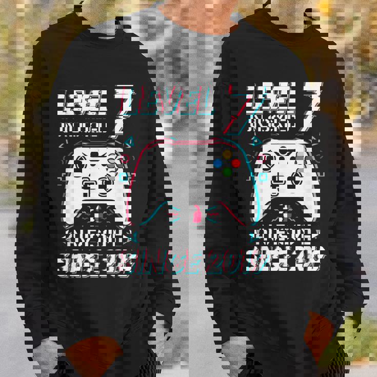 レベル 7 アンロック ビデオゲーム 7歳の誕生日 7歳の男の子 スウェットシャツ 彼への贈り物