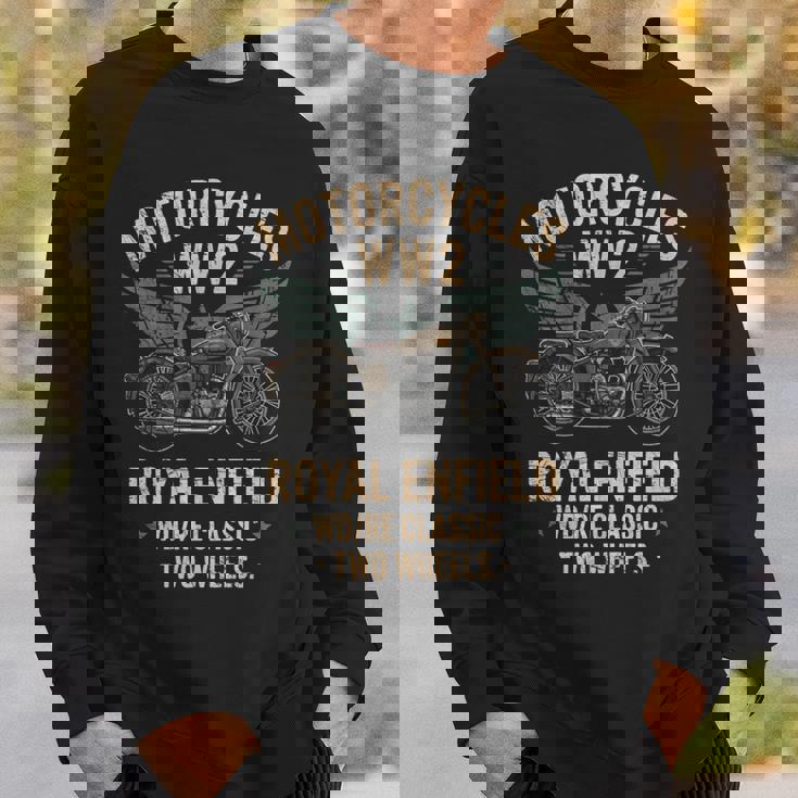 ロイヤルエンフィールドwdReクラシックモーターサイクルww2 長袖tシャツ スウェットシャツ 彼への贈り物