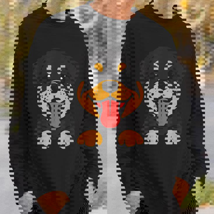 ロットワイラー犬ユーモアかわいいシンプルな愛ロットワイラー スウェットシャツ 彼への贈り物