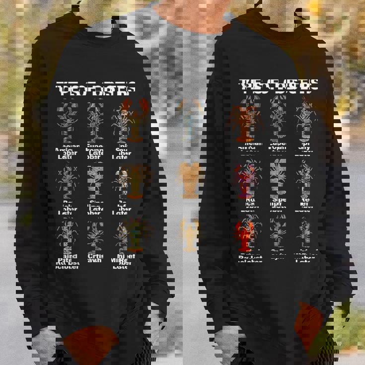 ロブスターの種類、ロブスター種チャート スウェットシャツ 彼への贈り物