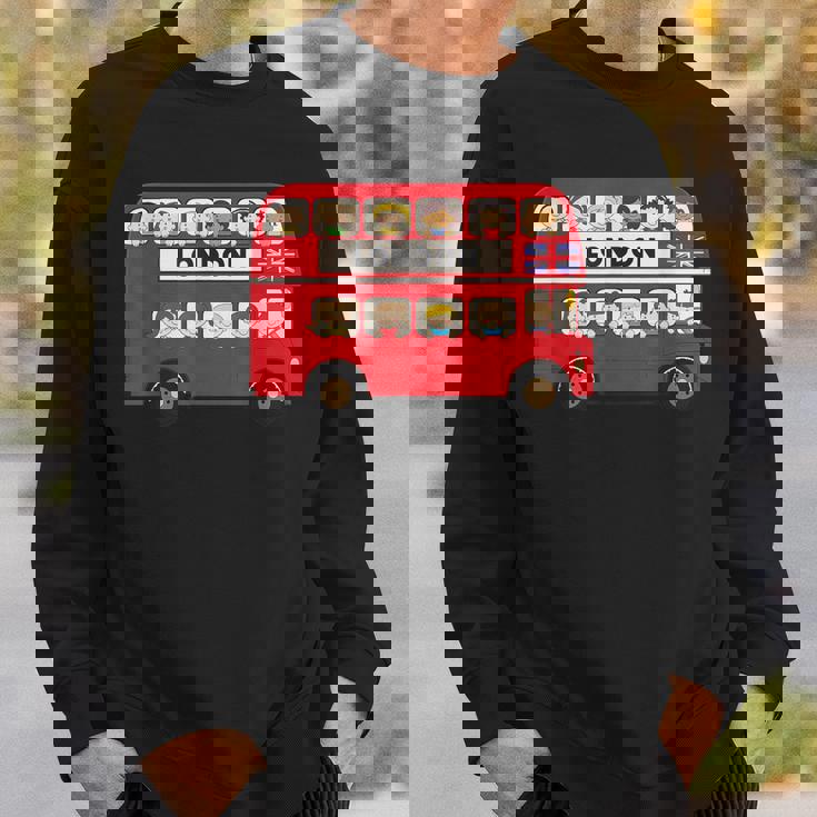 ロンドン イングランド ダブルデッカー レッドバス キッズ ツーリスト お土産 スウェットシャツ 彼への贈り物