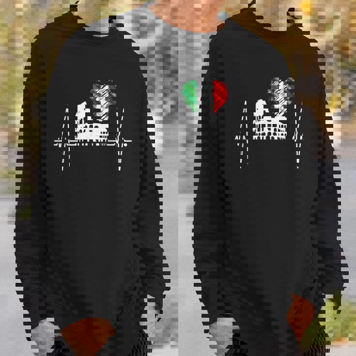 ローマ コロッセオ ハートビート イタリア イタリア国旗 ハート ローマン ローマ スウェットシャツ 彼への贈り物