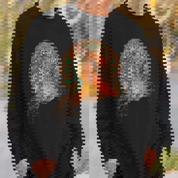 ヴィンテージ アルフォンス・ミュシャ 長袖tシャツ スウェットシャツ 彼への贈り物