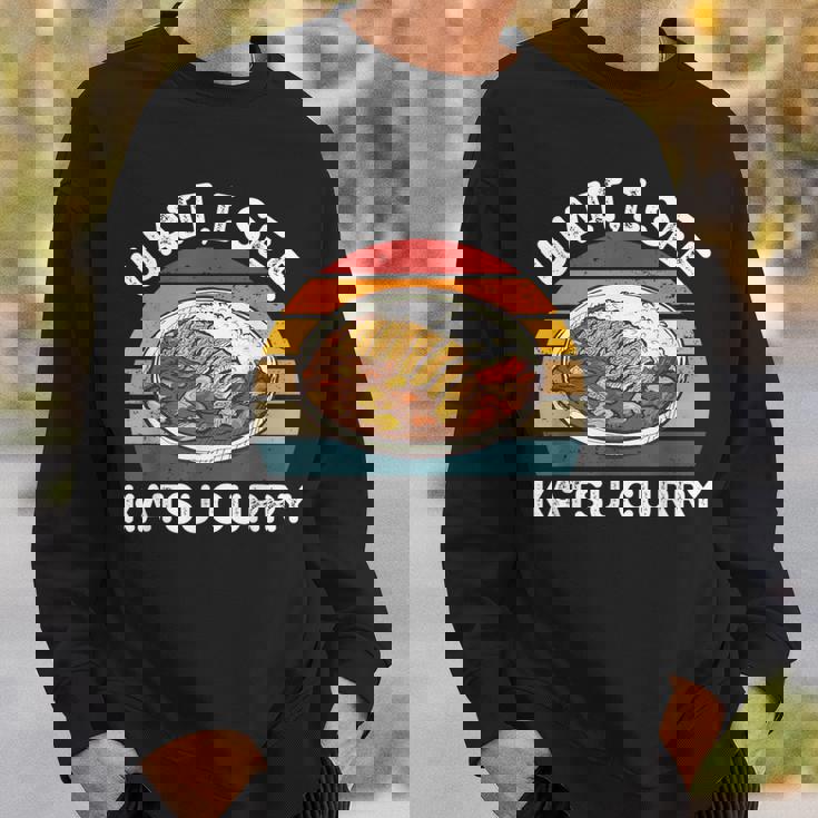 ヴィンテージ カツカレー 待つ カツカレー 和食 スウェットシャツ 彼への贈り物