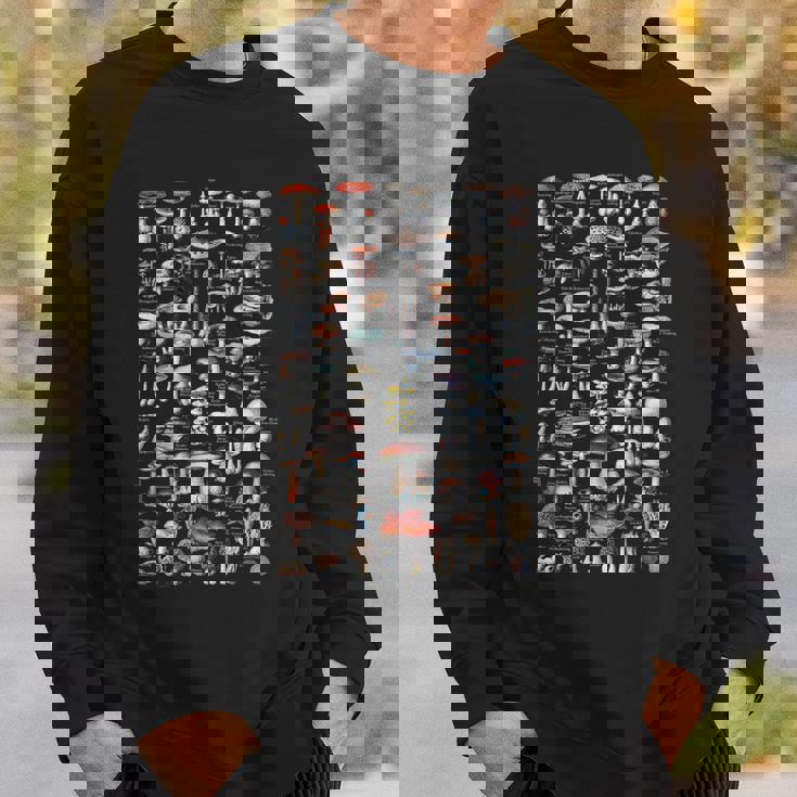 ヴィンテージマッシュルームピッカードイツ語の名前 闇 スウェットシャツ 彼への贈り物