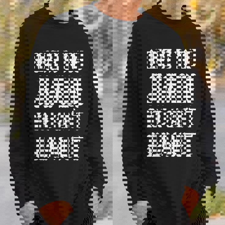 一度ジミンしたら、ジミンアウトはできない スウェットシャツ 彼への贈り物