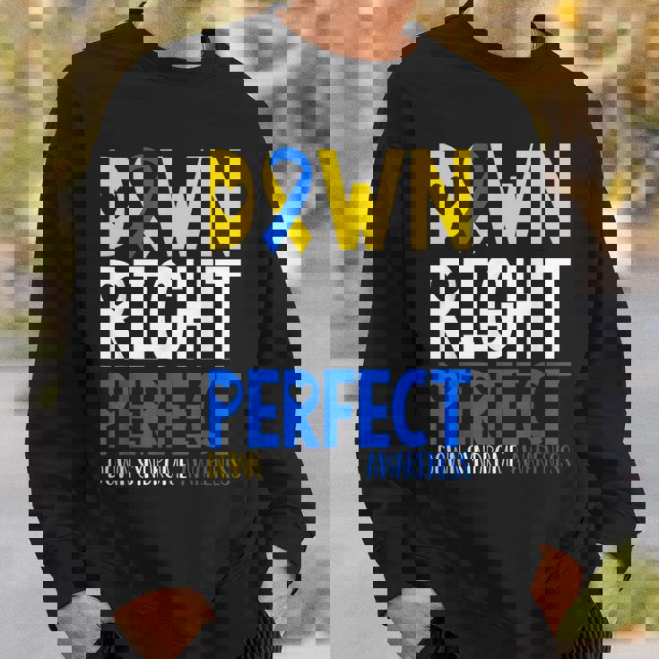 世界ダウン症啓発デーダウン右パーフェクトt21 スウェットシャツ 彼への贈り物