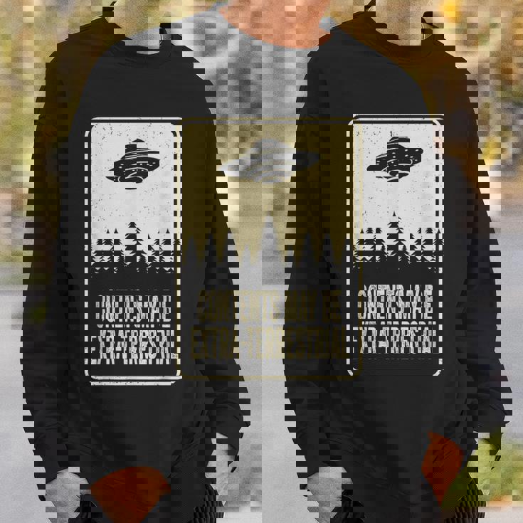 中身は地球外ufo 月曜日 宇宙人宇宙 スウェットシャツ 彼への贈り物