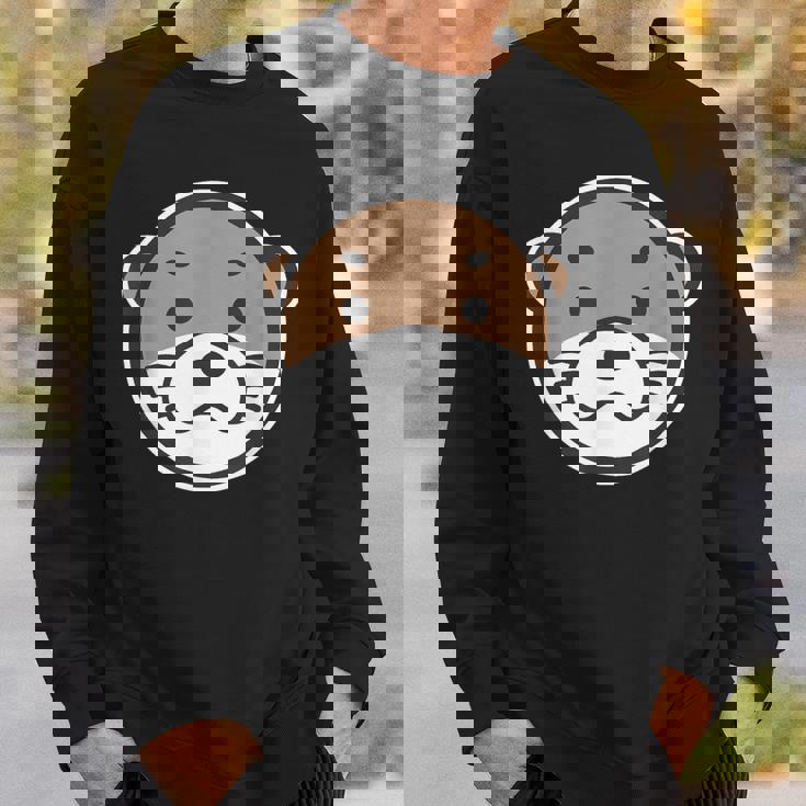 丸顔 カワウソ《コツメカワウソ》シンプル【どうぶつフレンズ】グッズ ゆるくて かわいい イラスト スウェットシャツ 彼への贈り物