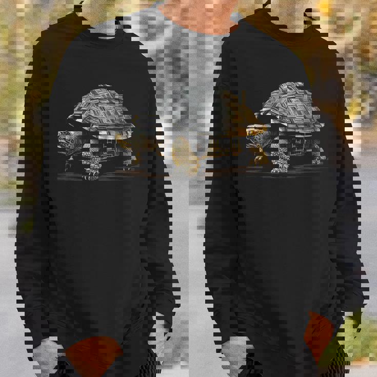 亀 抽象 家 動物 図面 アート グラフィック 亀 スウェットシャツ 彼への贈り物