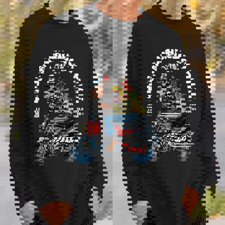 人生はモンキーバイク 長袖tシャツ スウェットシャツ 彼への贈り物