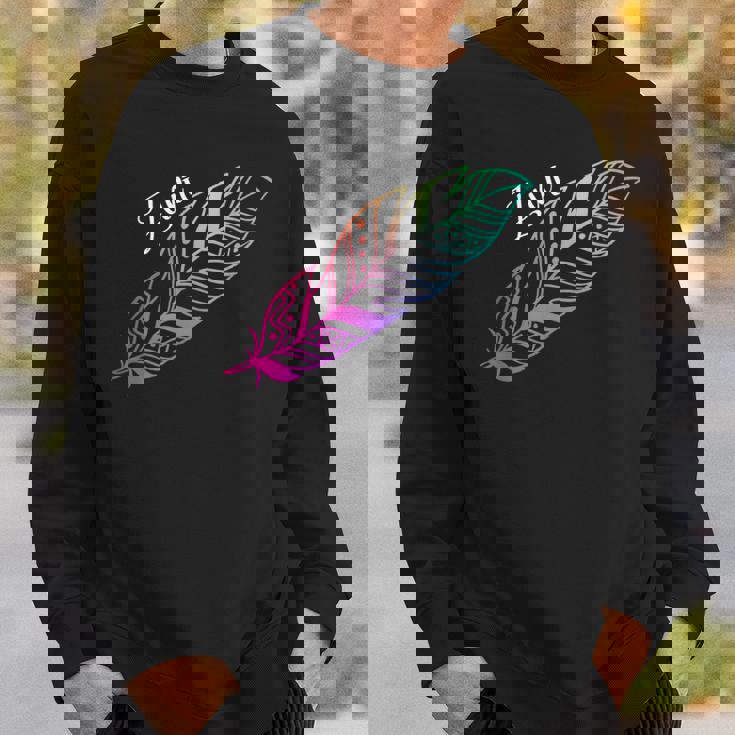 先住民フェザーtシャツ ネイティブアメリカン ズニ族 スウェットシャツ 彼への贈り物