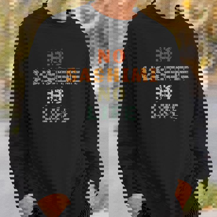 刺身なし 生涯恋人 扇子 ヴィンテージ 寿司 和 おたく スウェットシャツ 彼への贈り物