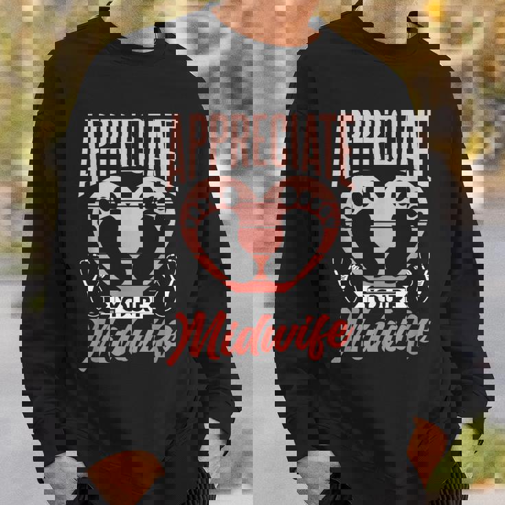 助産師に感謝する 格言集 助産 助産師 仕事 スウェットシャツ 彼への贈り物