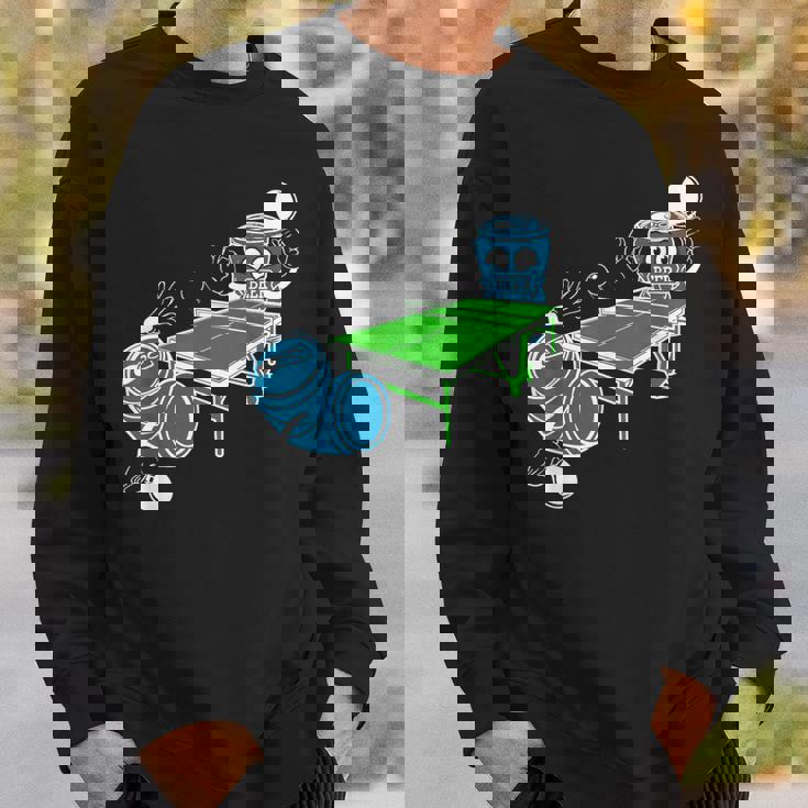 卓球 おもしろビール ピンポン スウェットシャツ 彼への贈り物