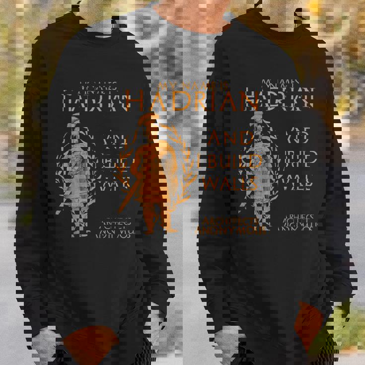 古代ローマ 皇帝ハドリアヌス 建築家 匿名 面白い スウェットシャツ 彼への贈り物