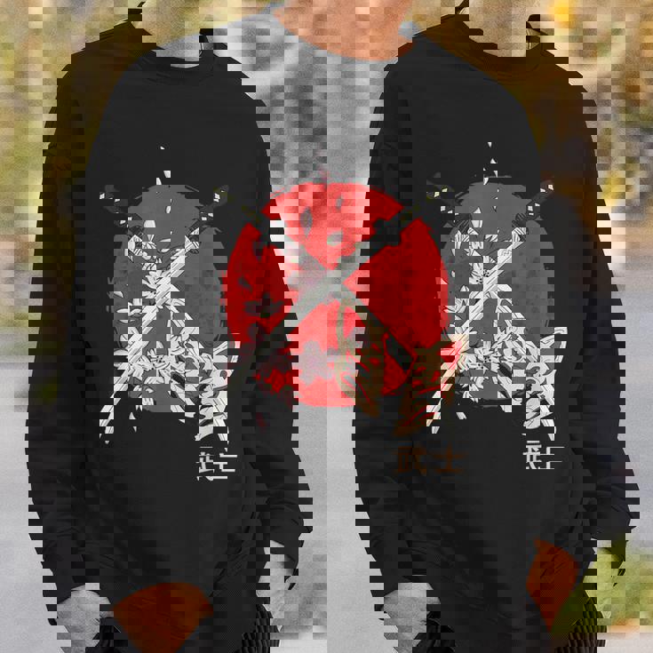 古代日本の桜 侍刀 スウェットシャツ 彼への贈り物