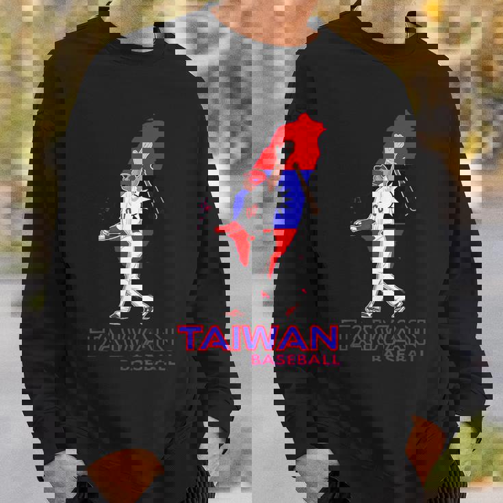 台湾野球ファン アジアリーグ台湾国旗マップアートギフト スウェットシャツ 彼への贈り物