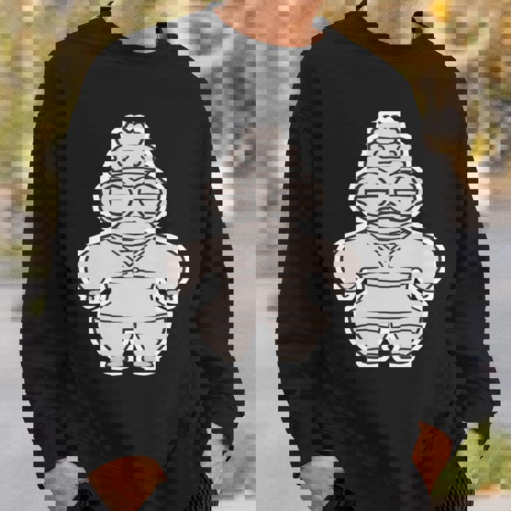 土偶 どぐう【ゆるフレンズ】遮光器土偶 歴史土器 長袖tシャツ スウェットシャツ 彼への贈り物